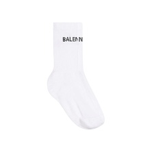 Balenciaga Logo Socks White/Black