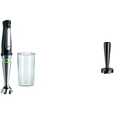 Braun MultiQuick 7 MQ 7000X Hand Blender - Puree Stick with Removable Stainless Steel Mixing Base, 1000 Watt, Black & Brown Potato & Vegetable Masher Attachment MQS 300 BK with Eas