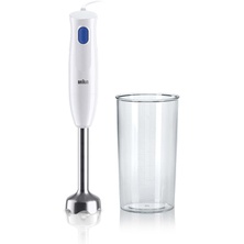 Braun MultiQuick 1 MQ10.001M Hand Blender - Extra Light Puree Stick with Stainless Steel Mixing Base and EasyTwist System, Includes 600 ml Mixing and Measuring Cup, 450 Watt, White