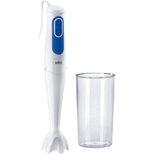 Braun MultiQuick 3 MQ 3000 Smoothie+ Hand Blender - Puree Stick with 2 Speeds, PowerBell Plus and SplashControl Technology, 700 Watt, Includes 600 ml Mixing & Measuring Cup, Blue/W