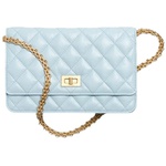 Chanel Classic Quilted WOC Crossbody Bag Light Blue