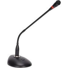 Gooseneck Microphone, Noise Reduction Omnidirectional Condenser Microphone, 360° Adjustable Flexible Pickup Desk Microphone with XLR to 6.35mm Cable for Conference, Voice, Radi