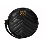 Gucci GG Marmont Wrist Wallet Round Matelasse Black