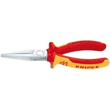 Knipex 3016160 1000 Volt Specific Long Nose Pliers with Flat Tips 6.25