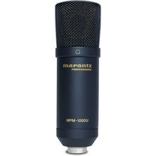 Marantz Professional MPM-1000U - Large Diaphragm USB Condenser Microphone with Cardioid Pattern for Podcasting and Studio Recording, Twitch, Gaming incl. USB Cable and Mic Clip