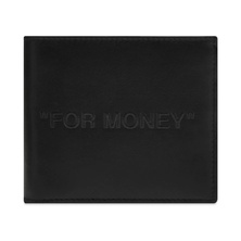 OFF-WHITE Debossed For Money Quote Bifold Wallet (8 Slot) Black