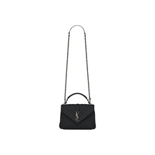 Saint Laurent Quilted College Shoulder Bag Medium Black
