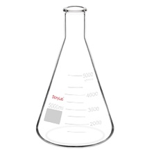stonylab Erlenmeyer Flask with Robust Rim 5000 ml, 50 ml Glass, Heavy Wall and Narrow Mouth, Laboratory Flask