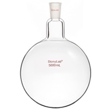 stonylab 5000 ml glass single-neck round flask, glass single neck round flask RBF with 24/40 standard taper outer joint, glass single neck round bottle RBF, 5000 ml