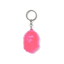 BAPE Ape Head Reflective Keychain Pink
