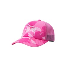 BAPE x Stussy Trucker Cap Pink