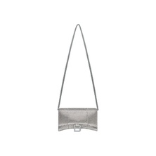 Balenciaga Hourglass Wallet With Chain XS Rhinestone Grey