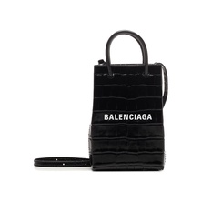 Balenciaga Phone Holder Crossbody Bag Black