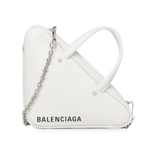 Balenciaga Triangle Chain Duffle XS White