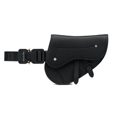 Dior Saddle Belt Bag Grained Calfskin Black