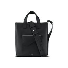 Dior Saddle Tote Bag Oblique Galaxy Black