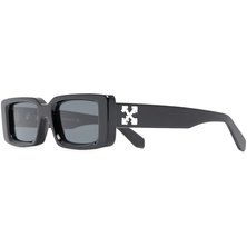 OFF-WHITE Arthur Square Frame Sunglasses Black/White