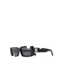 Off-White Cady Rectangular Frame Sunglasses Black/White