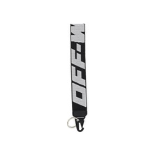 OFF-WHITE Logo Embellished Strap 2.0 Industrial Keyring Black White