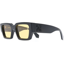 Off-White Mari Rectangular Frame Sunglasses Black/Yellow