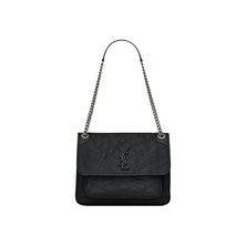 Saint Laurent Niki Shoulder Bag Medium Crinkled Vintage Black