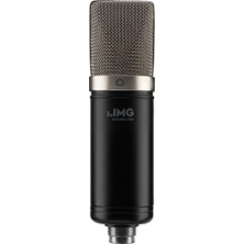 IMG STAGELINE ECMS-70 Large Diaphragm Condenser Microphone, Vocal and Instrument Microphone for Professional Studio Use, Includes Microphone Holder, Adapter Screw and Leather Case,