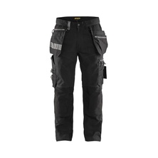 Blaklader 159013439900D116 Craftsman Work Trousers with Stretch, Black, Size D116