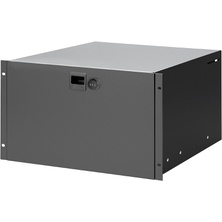 Adam Hall 19 Inch Parts 87406 CL - Rack Drawer 6 U Steel with Built-in Combination Lock